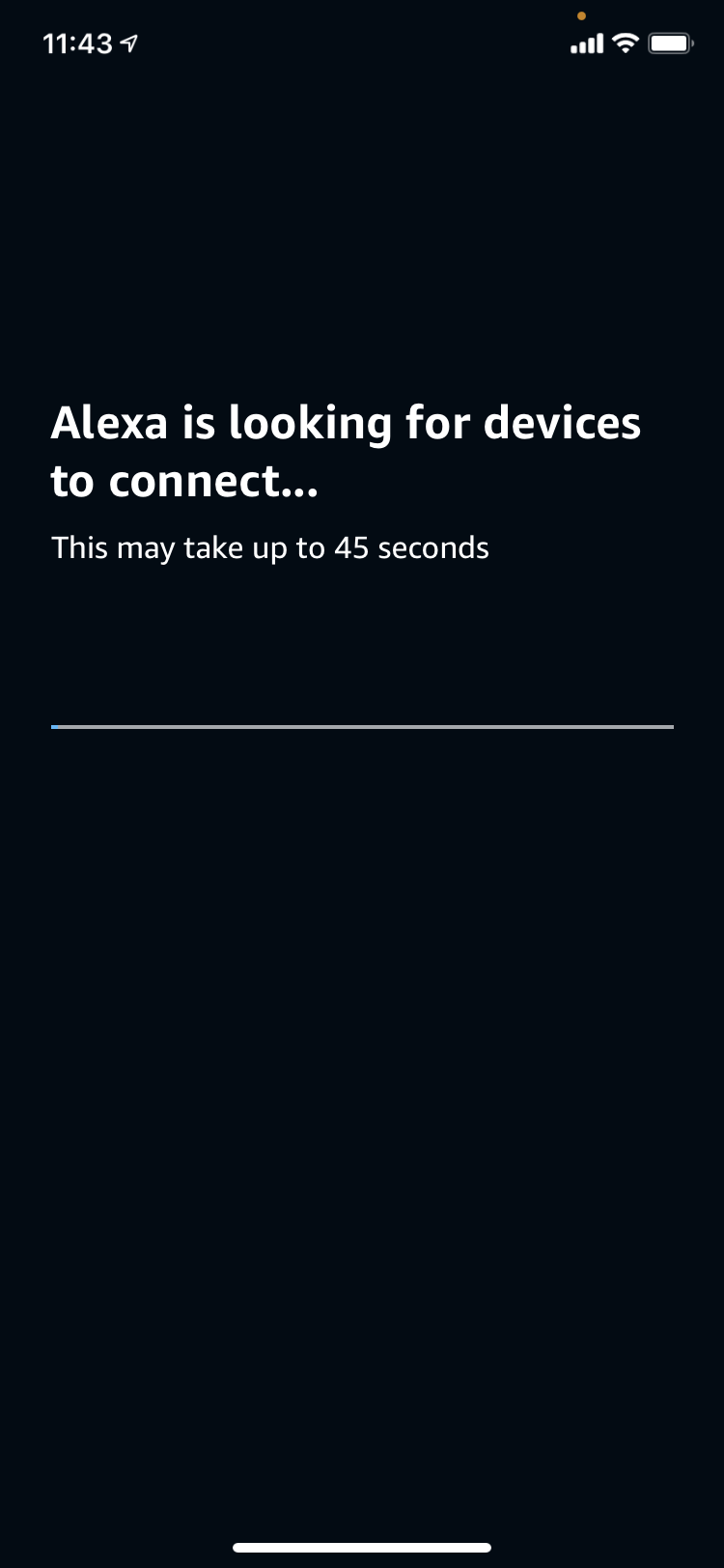 Screenshot: "is looking..." screen