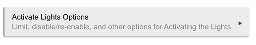 Screenshot of "Activate Lights Options" link