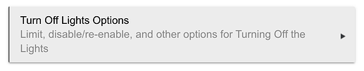 Screenshot of "Turn Off Lights Options" link